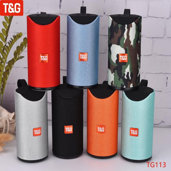 

t&g tg113 bluetooth speaker portable outdoor loudspeaker wireless waterproof stereo music surround support fm tf card bass box speakers