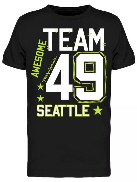 

awesome team. design tee men's -image by shutterstock, White;black