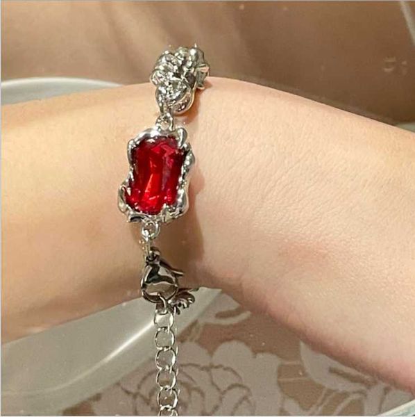 

link, chain jewel knotted gem bracelet fashion couple women, Black