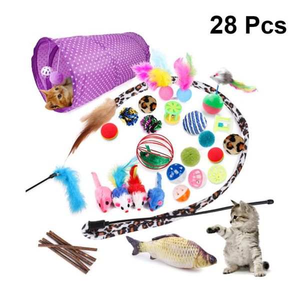 

set of assorted cat toys teasing rat feather scratching pet supplies for home shop