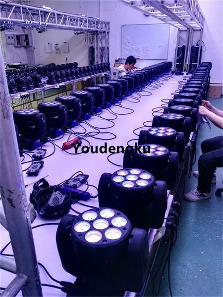 

effects 6 pieces 7x12 led moving head mini beam lighting rgbw