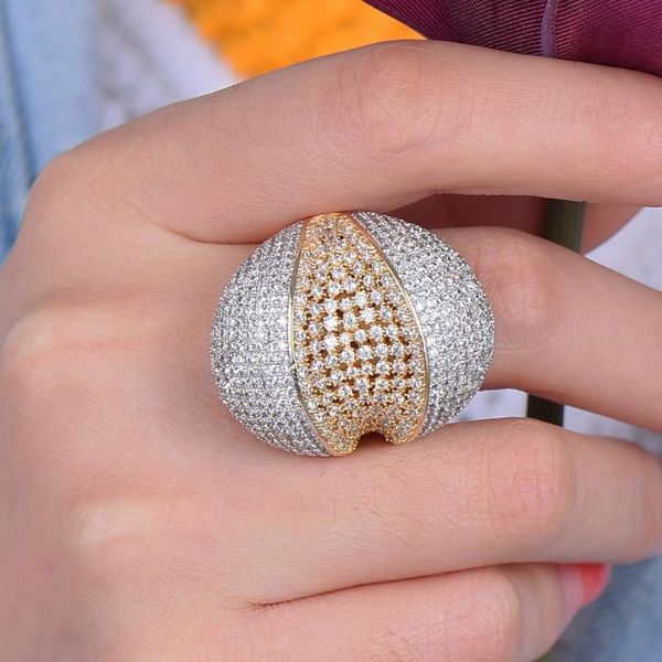 

cluster rings missvikki 4 colors shiny austrian crystal rhinestone ring lady valentine's gift show elegant temperament women wedding je, Golden;silver