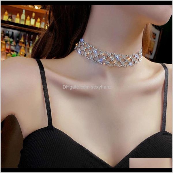 

pendant necklaces & jewelry drop delivery 2021 pendants net red super flash diamond neck chain mzxfj, Silver
