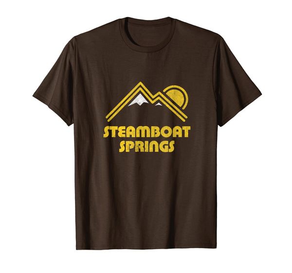 

retro steamboat springs colorado co t shirt vintage tee, White;black