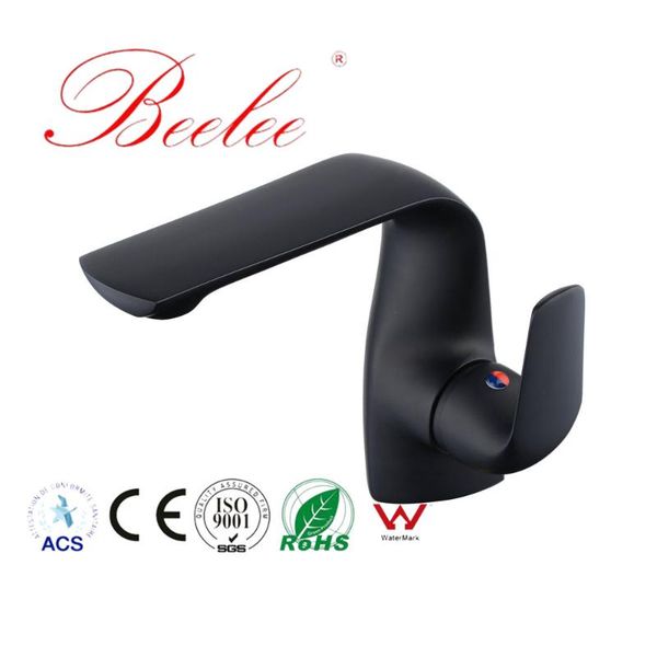 

bathroom sink faucets beelee basin faucet tap modern and cold water eletroplating copper black single handle for lavatory