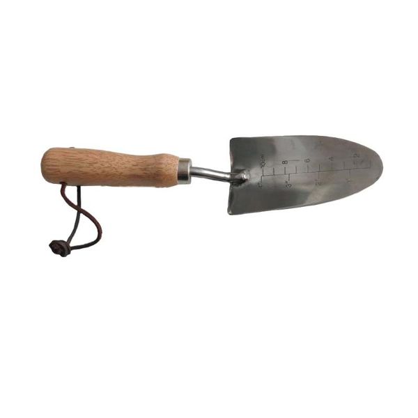 

professional hand tool sets stainless steel transplanter, garden trowel with ergonomic handle, depth marking measuring shovel for more accur