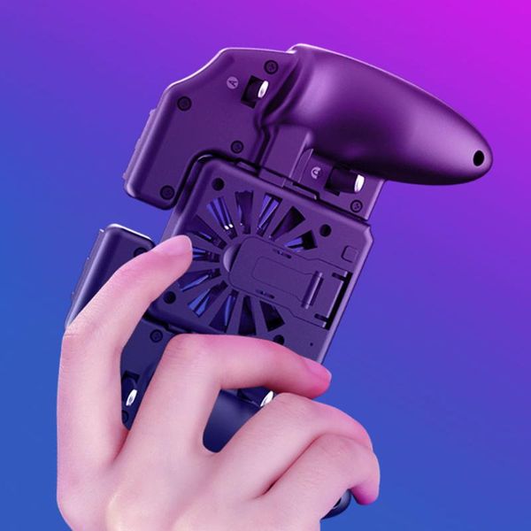 

game controllers & joysticks abs 6 fingers mobile shooting gaming button triggers gamepad with cooling fan for pubg controller joystick