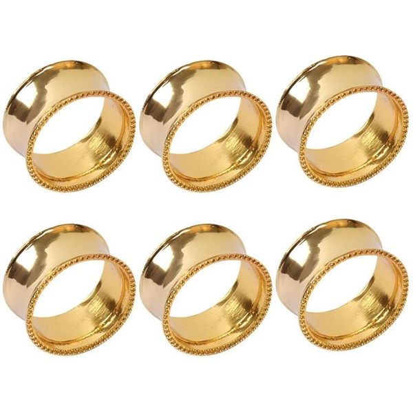 

-4 pieces of zinc alloy beaded napkin ring delicate buckle (gold) rings