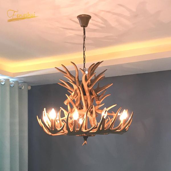 

chandeliers vintage led chandelier pendant lamp lighting hanglamp industrial buck deer horn antler bedroom living room kitchen fixtures