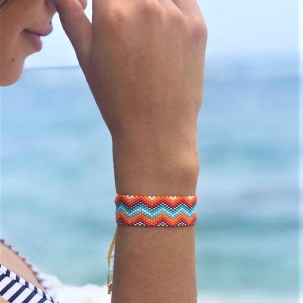 

go2boho miyuki seed bead bracelet boho summer beach bracelets for women gift pulsera 2021 handmade bileklik jewelry design charm, Golden;silver