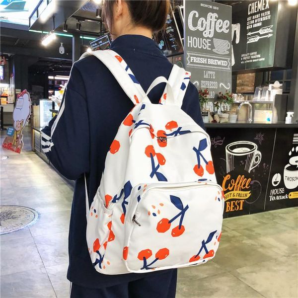 

backpack college students' junior high school printed small fresh campus