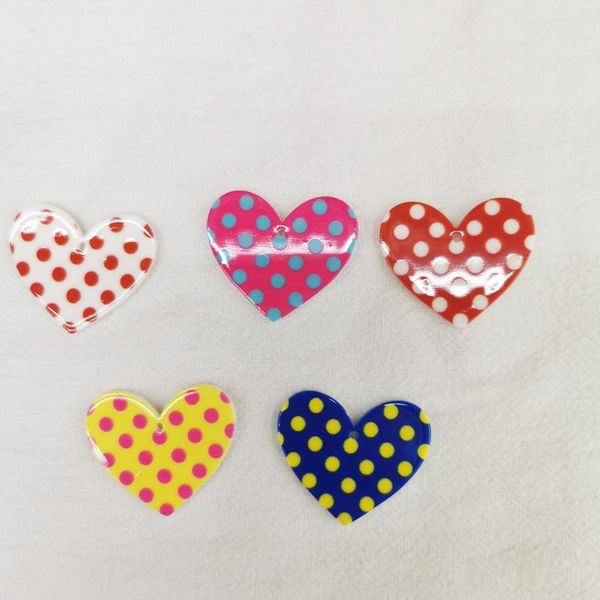 

charms 50pieces korea diy flatbase heart shape with hole small pendant for woman earring chainjewelry making accessories 2021, Bronze;silver