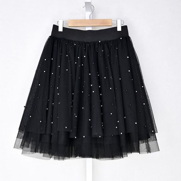 

skirts women skirt 2021 spring and summer ladies stitching, Black