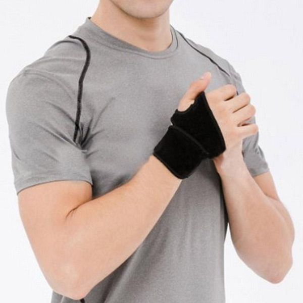 

wrist support sports bracers adjustable breathable handguard basketball badminton weight lifting fitness wristband bracer wraps, Black;red