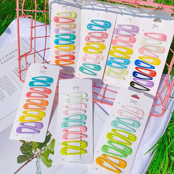

10//26/40pcs candy color hairpins snap barrettes girls fashion hair clips for women kawaii kids accessories clip, Slivery;white