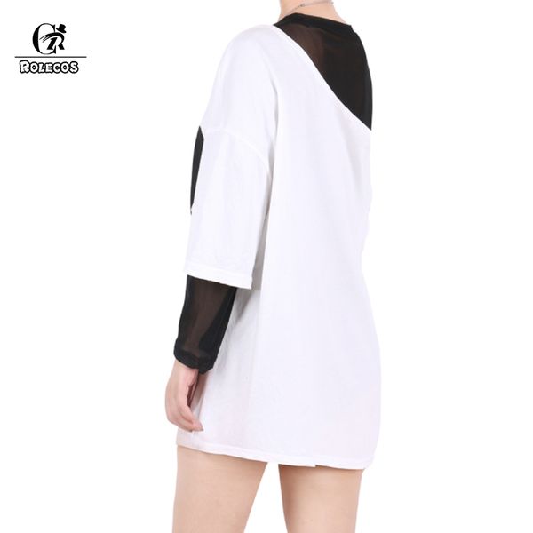 

rolecos game lol cosplay kda akali costume kda 2021 new white t-shirt loose off the shoulder necklace halloween cosplay costumes