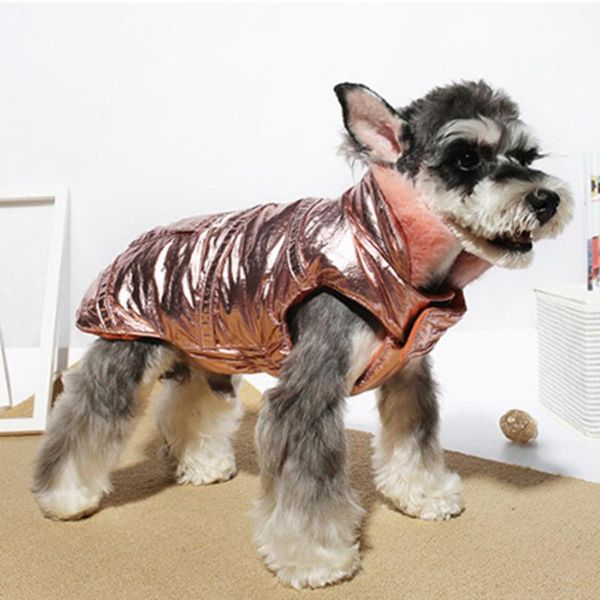 

dog apparel winter thickening warm pet clothes outdoor jacket with fluffy collar for medium large dogs