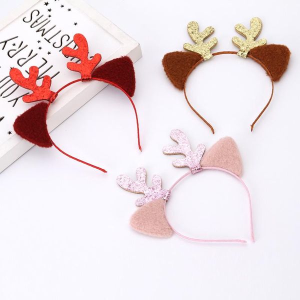 

christmas decorations cat ear antlers headband children for home women hair hoops year party girls accessories
