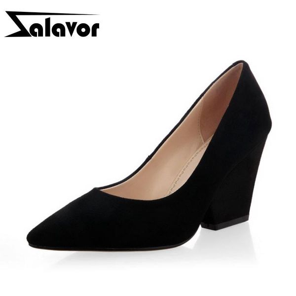 

dress shoes zalavor arrival women pumps genuine leather high heel spring party black female footwear size 34-39