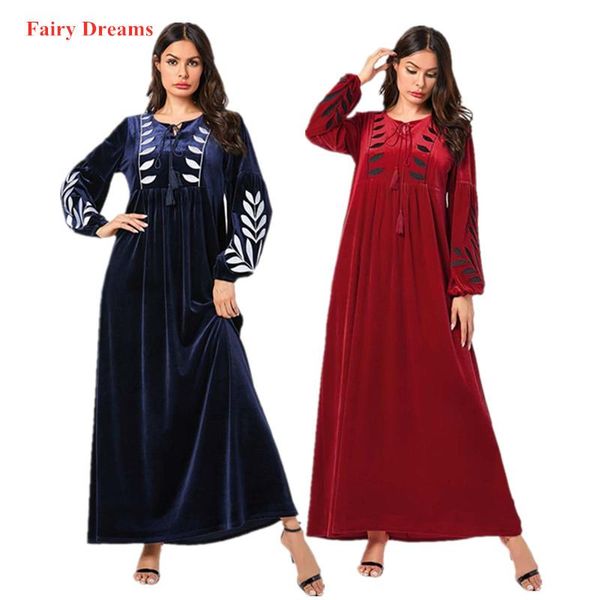 

women velvet abaya mujer robe pakistan dubai turkey bangladesh islamic clothes embroidery blue kaftan red muslim maxi dress ethnic clothing