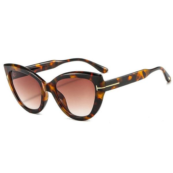 Óculos de sol 2022 na moda sexy forma de olho de gato com embelezado em forma de T moda colorido de alta qualidade feminino UV400