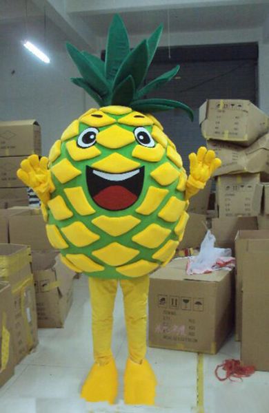 Halloween-Ananas-Maskottchen-Kostüm, hochwertig, personalisierbar, Cartoon-Frucht-Plüsch-Anime-Thema-Charakter, Erwachsenengröße, Weihnachts-Karnevalskleid-Anzüge