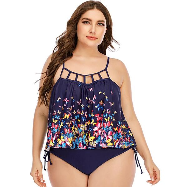

one-piece suits swimsuit women print tankini sets swim vintage beach wear bathing female bandage monokini l-5xl