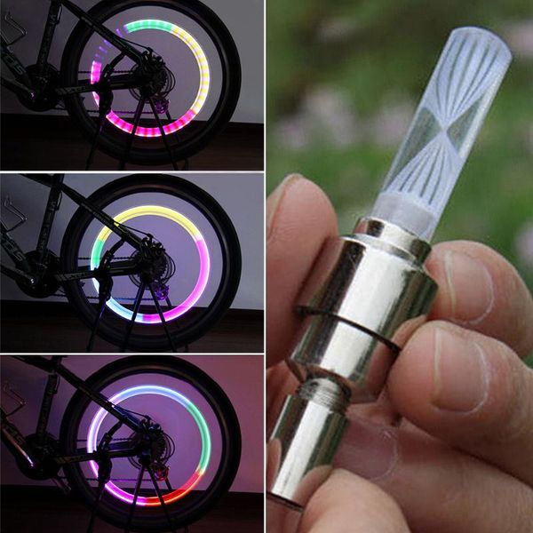 Luzes de bicicleta sensor universal liga colorizada à prova d'água decoração de pneus de segurança da montanha LED de instalação fácil de bicicleta