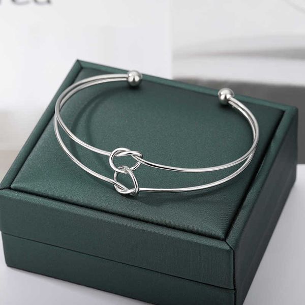 Braccialetti con apertura a doppio anello Braccialetti per donne Ragazze Minimalismo Nastro a mano Colore Bracciali legati Braccialetti con braccialetti Regalo Q0719