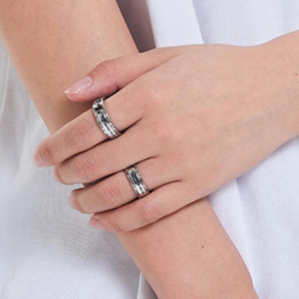 

wedding rings xuxi couples ring fashion carving hip-hop streetwear accessories, classic ring, s146, Slivery;golden