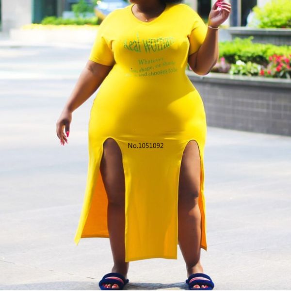 

casual dresses plus size 4xl 5xl hollow out letter print dress women short sleeve elegant ladies long yellow red bodycon vestidos lqfj, Black;gray