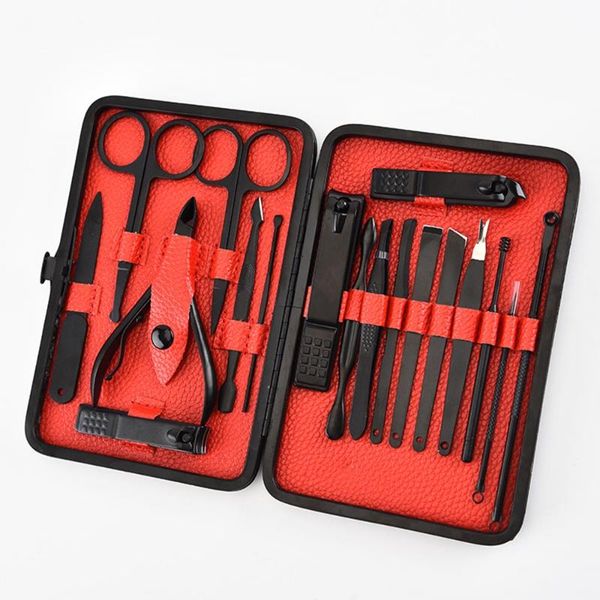 

nail art kits 7/18pcs manicure set kit tools all for sets pedicure care with pusher ingrown file polish tweezer