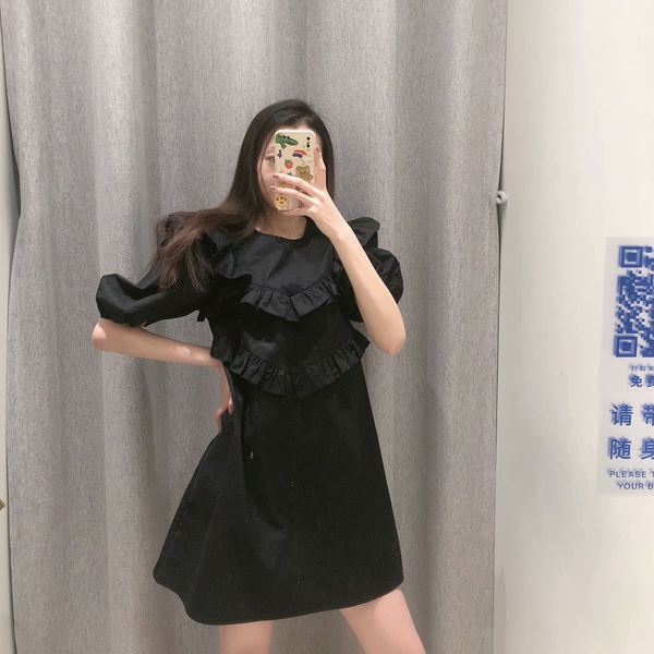 

casual dresses 2021 floured a shoulder-club woman design, Black;gray