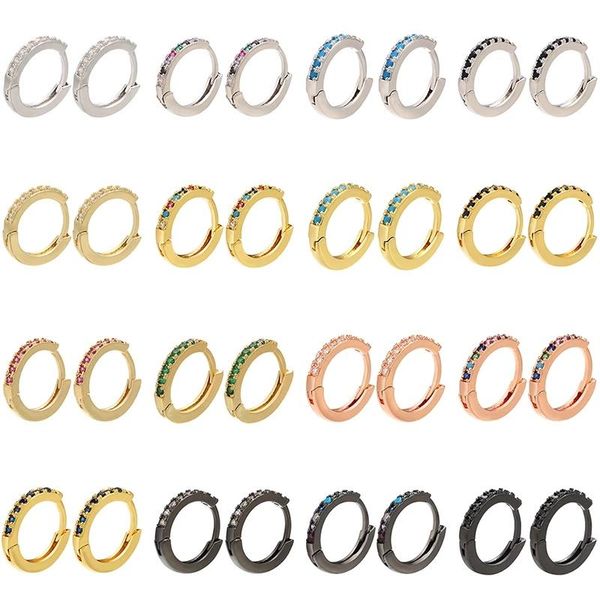 

hoop & huggie 13x14mm one pair crystal earrings for women jewelry diy small hooks accessories making model:ve82, Golden;silver
