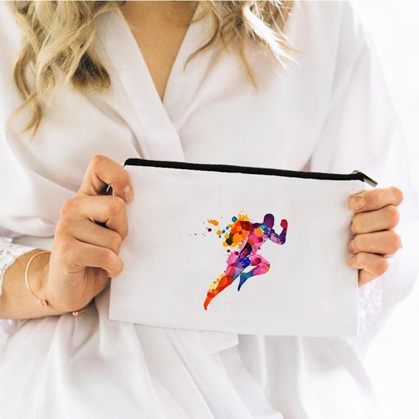 

cosmetic bags & cases painting art nice pencil makeup bag 2021 women's necessaire travel woman toilet handbags
