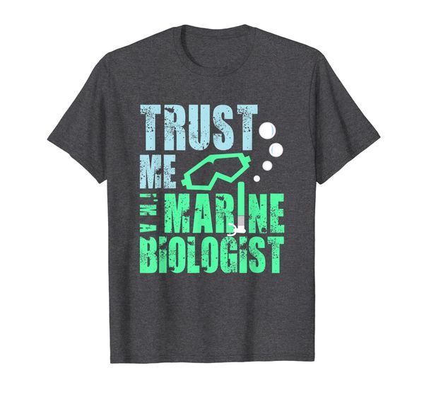 

trust me i'm a marine biologist funny graphic t-shirt, White;black