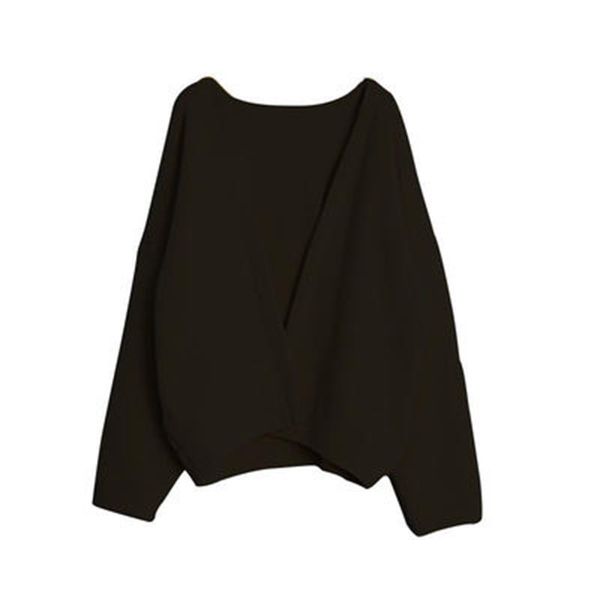 

women's wool & blends women sweaters autumn winter 2021 cardigan long sleeve v-neck casual knitted jacket korean clothing for, Black