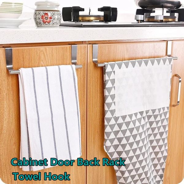 

hooks & rails bathroom towel holder kitchen accessories cupboard cabinet door back rack hanger stainless steel shelf hook household organize
