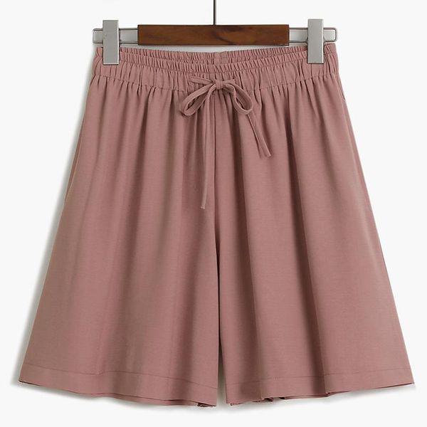 

women's pants & capris high elastic waist black brief wide leg knee length trousers loose fit women fashion spring summer 2021 t263, Black;white