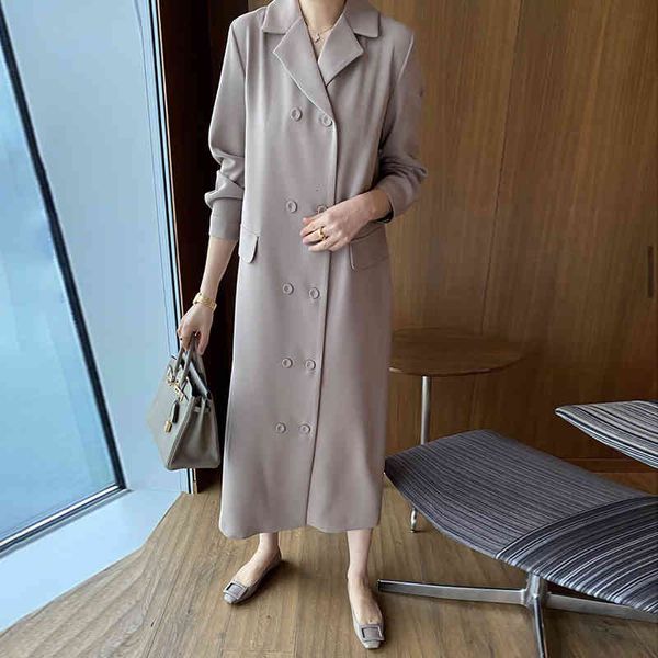 

casual dresses shengpalae vintage ruched for women notched collar long sleeve loose suit female spring fashion za5702 zyun, Black;gray