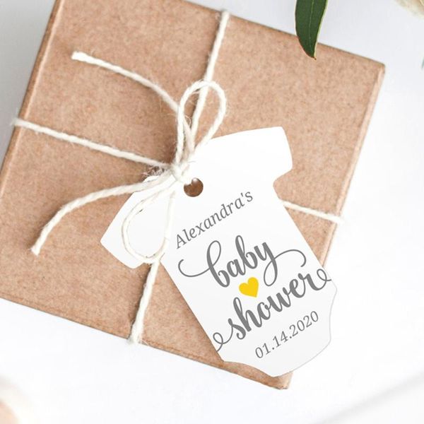 

greeting cards personalize shower favor tags onesie baby thank you custom