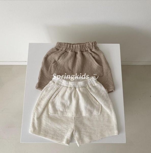 

style girls boys shorts summer cotton linen fashion babys, Black