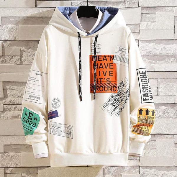 

men's hoodies & sweatshirts spring and autumn hoodie trendy hong kong brand jacket fashion classic casual sports printed pullover 3u6r, Black