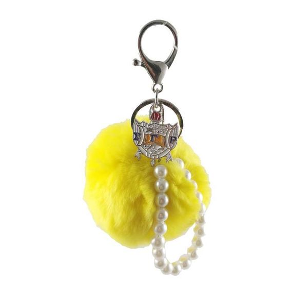 

keychains sgr mink hair pearl keychain keyring, Silver