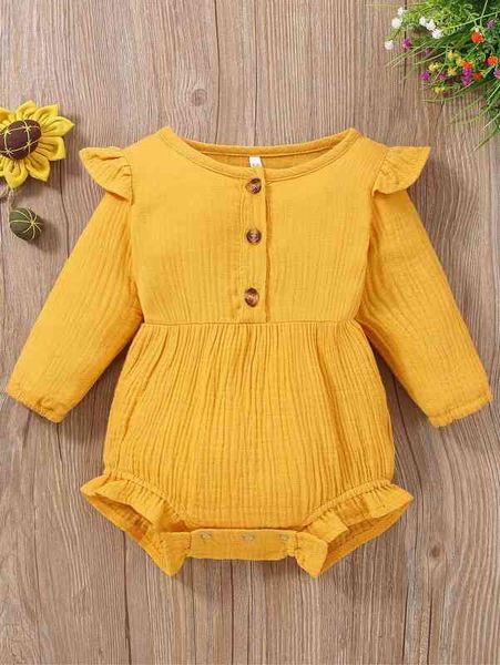 

baby frill trim bodysuit she, Blue