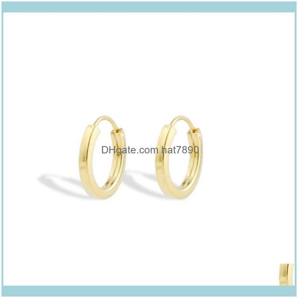 

cuff jewelryng s925 sier trendsetter smooth square tube ear buckle mens and womens jewelry korean fashion earrings drop delivery 2021, Silver