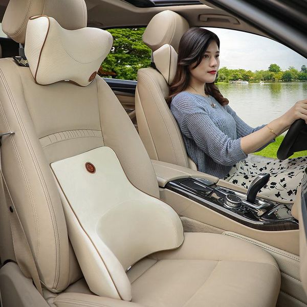 

seat cushions car headrest neck pillow high-quality memory foam head support cushion lumbar breathable accessories