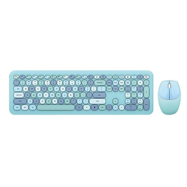 

wireless keyboard and mouse 2.4g usb full-sized cute 110 keys lxab combos