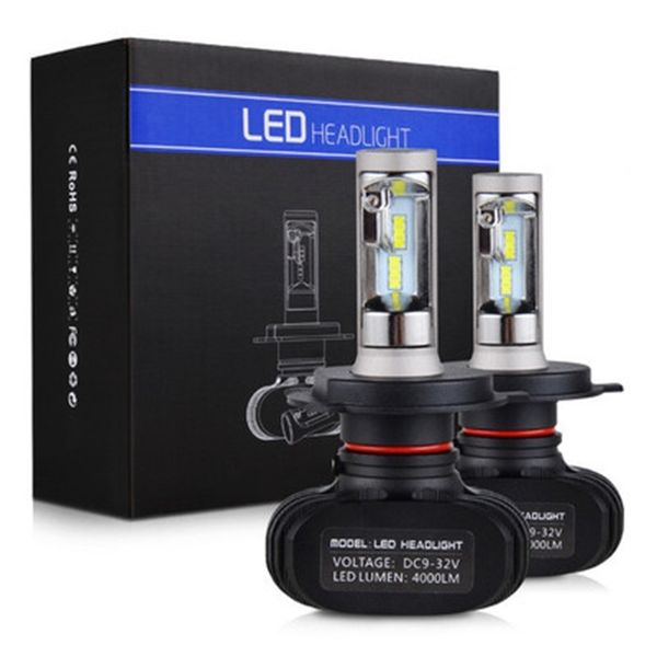 

s1 h4 led h7 h11 led h1 auto car headlight 50w 8000lm 6000k 9005 hb3 9006 hb4 automobile headlight bulb all in one csp lamp