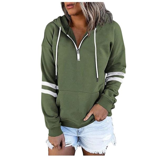 

women's hoodies & sweatshirts sweatshirt women harajuku oversized zipper clothes long sleeve casual pullover korean style pocket stree, Black